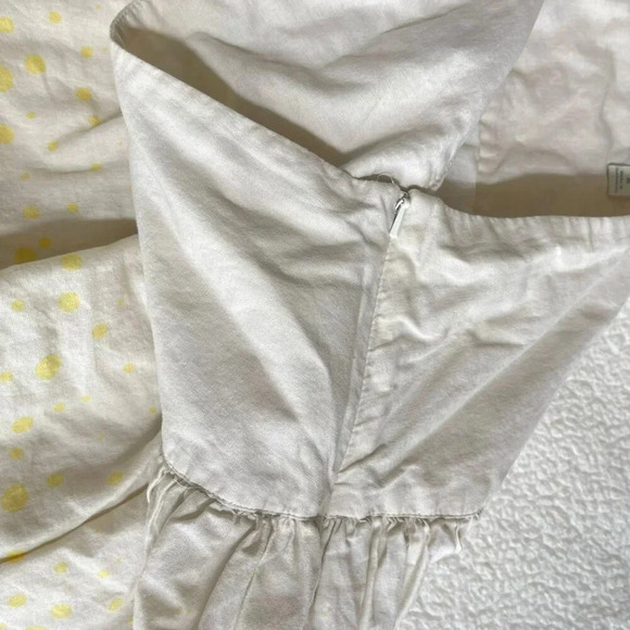 J.Jill Romantic Midi Skirt 6 Yellow Print Skirt Pleated Bohemian Cottagecore - Picture 3 of 9